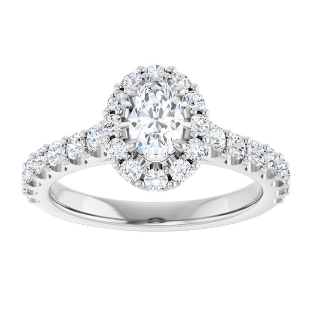 oval-18K White gold