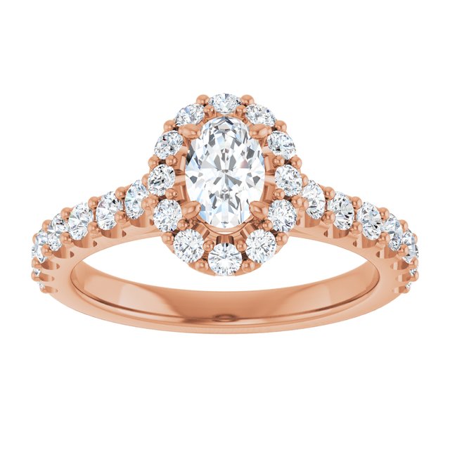 oval-14K Rose gold