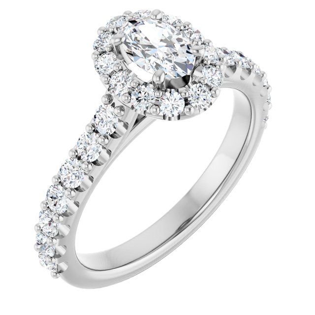 oval-18K White gold