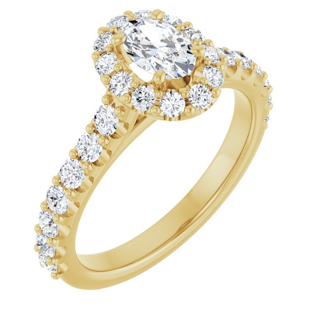 oval-10K Yellow gold