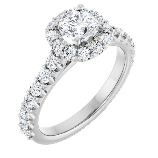 cushion-10K White gold