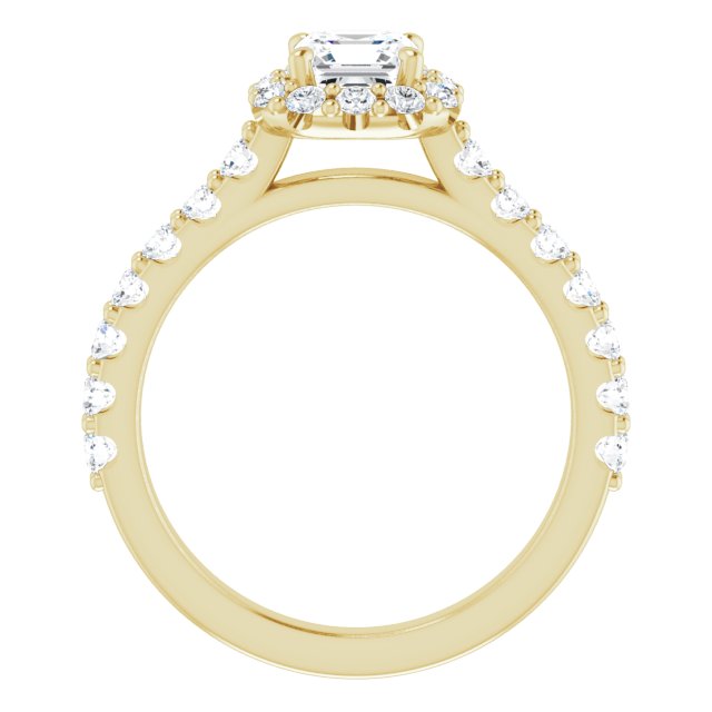 asscher-14K Yellow gold