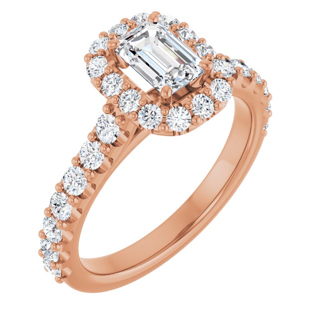 emerald-14K Rose gold