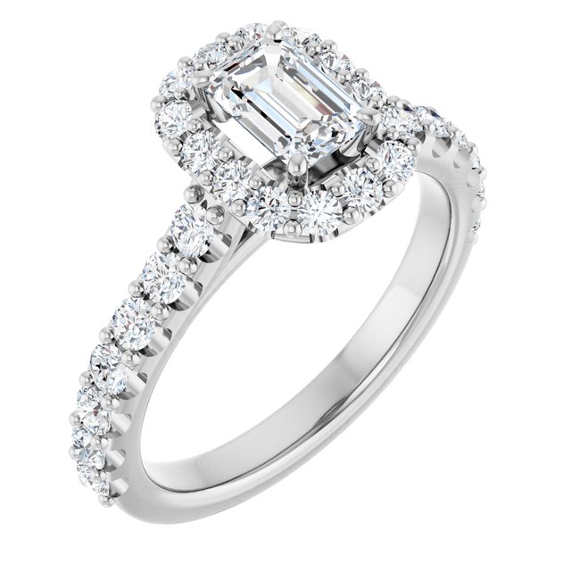emerald-10K White gold