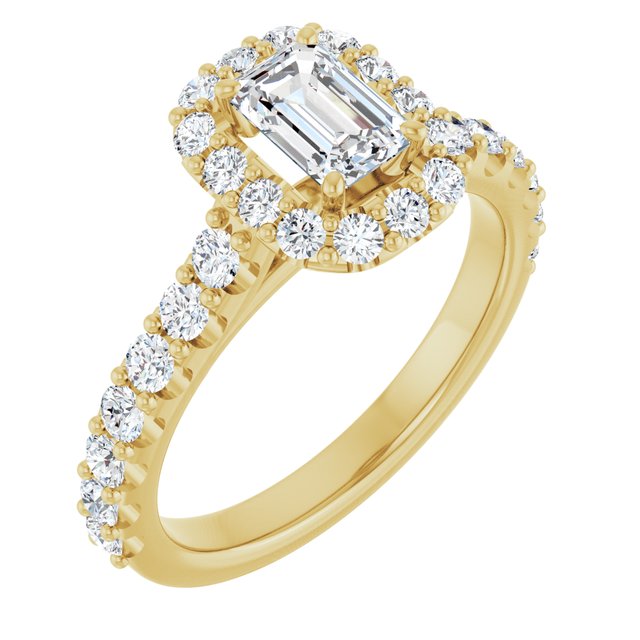 emerald-10K Yellow gold