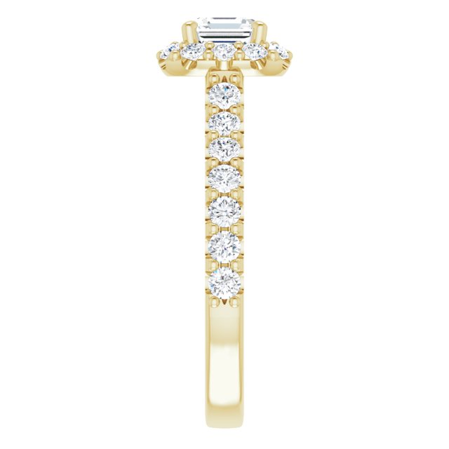 asscher-14K Yellow gold