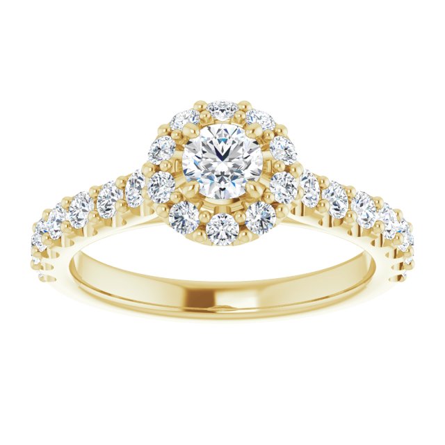 round-14K Yellow gold