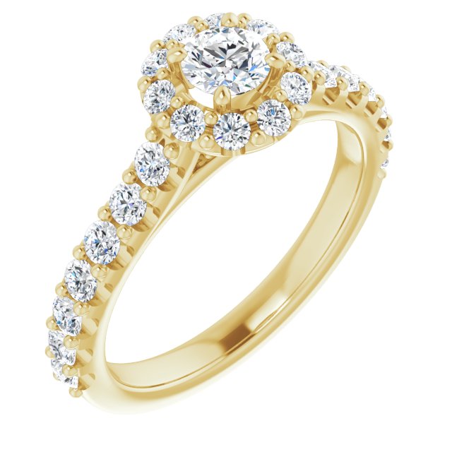 round-14K Yellow gold