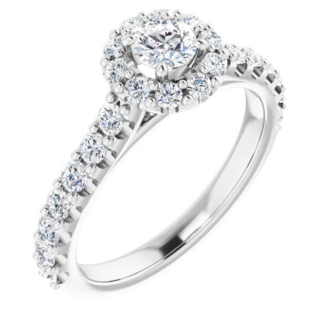 round-14K White gold