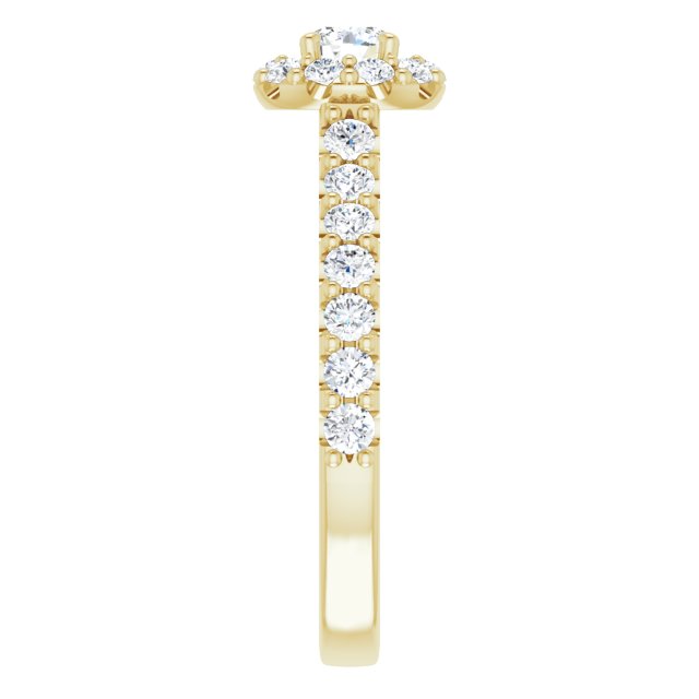 round-18K Yellow gold