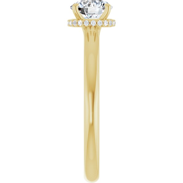 round-18K Yellow gold