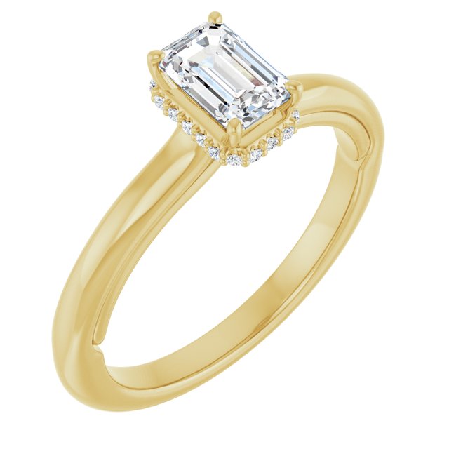 emerald-10K Yellow gold