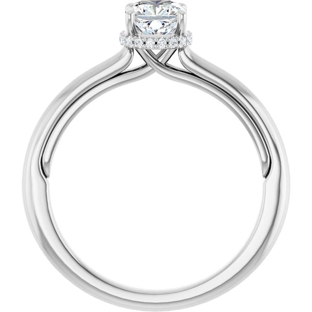 cushion-18K White gold