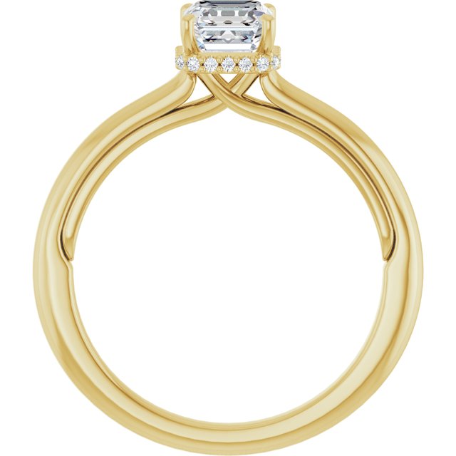 asscher-10K Yellow gold