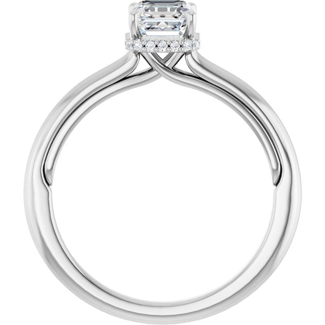 asscher-14K White gold