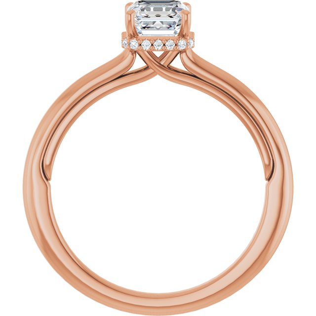 asscher-10K Rose gold