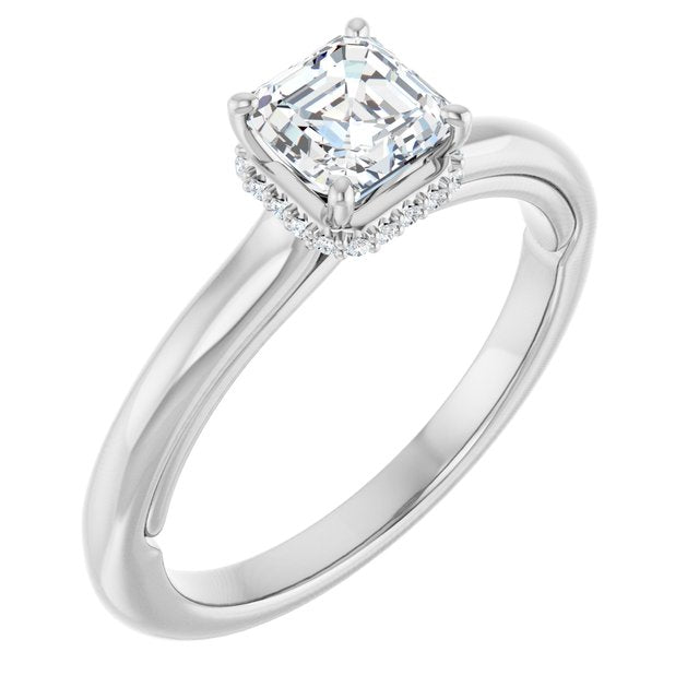 asscher-14K White gold