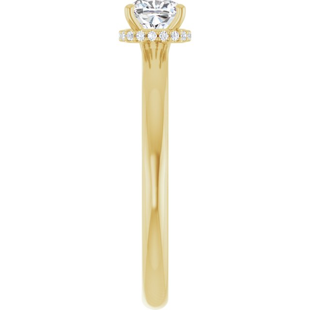 cushion-18K Yellow gold