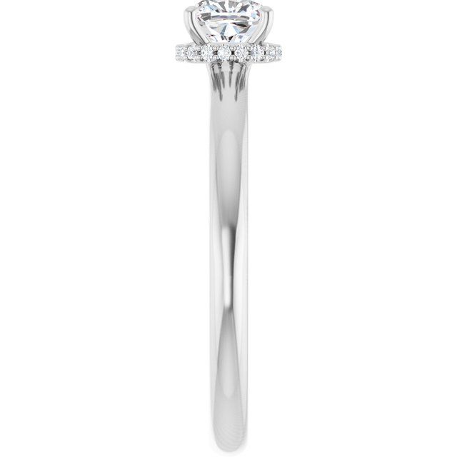 cushion-14K White gold