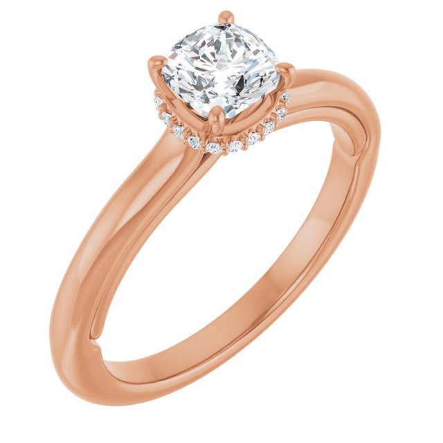 cushion-10K Rose gold