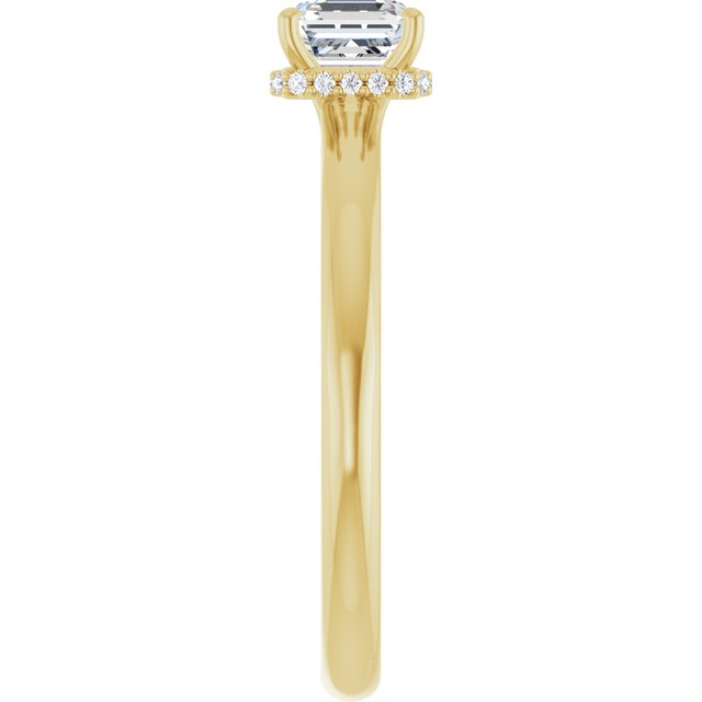 asscher-18K Yellow gold