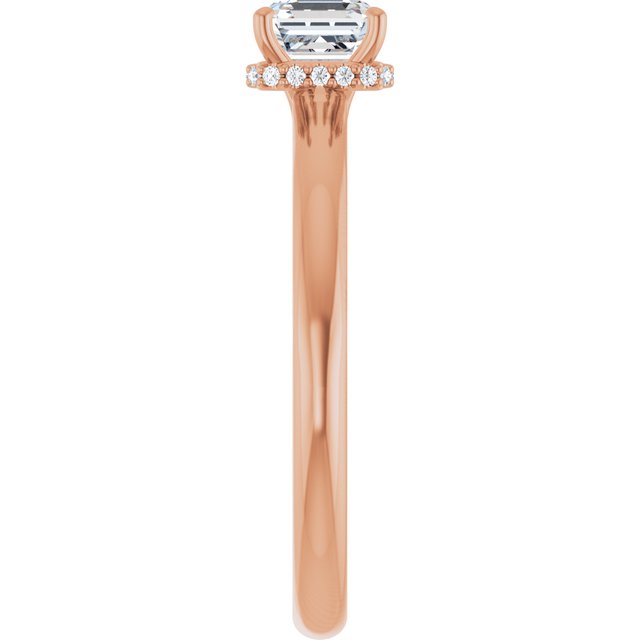 asscher-18K Rose gold