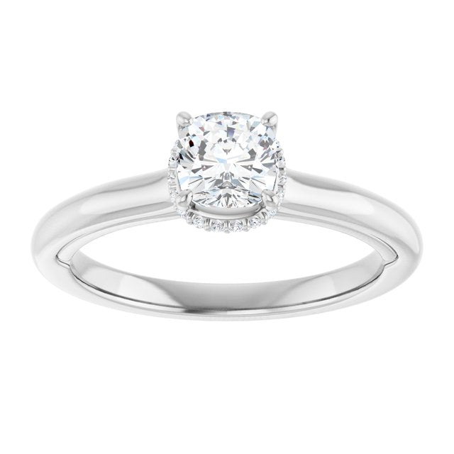 cushion-18K White gold