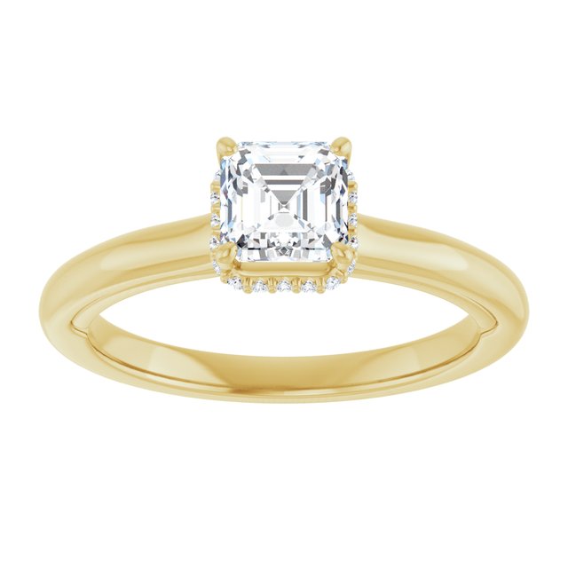 asscher-18K Yellow gold