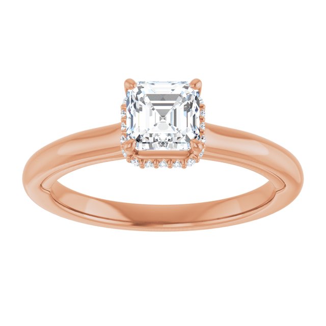 asscher-10K Rose gold