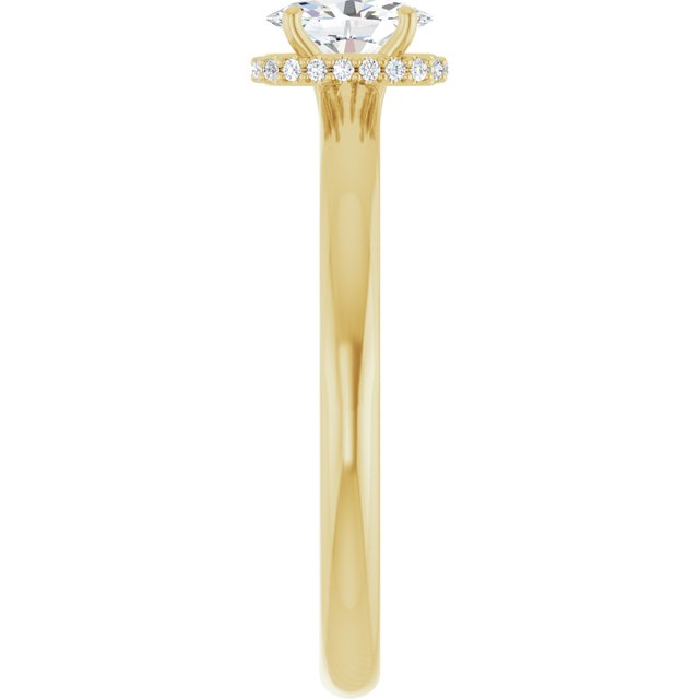 oval-10K Yellow gold