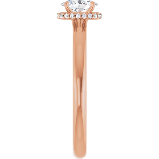 oval-14K Rose gold