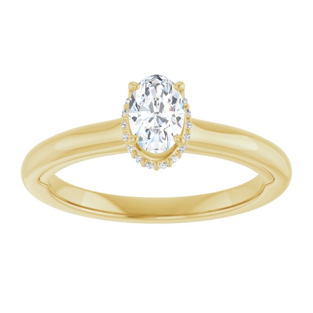 oval-18K Yellow gold
