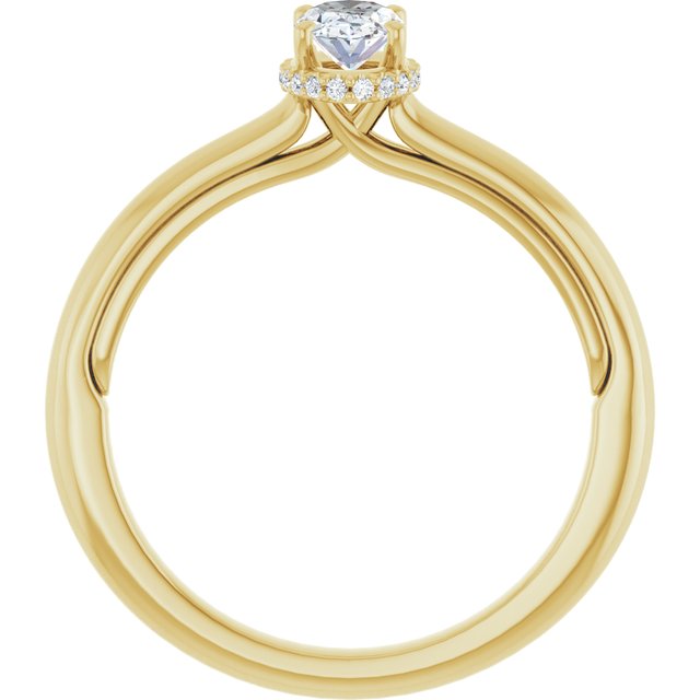 oval-10K Yellow gold