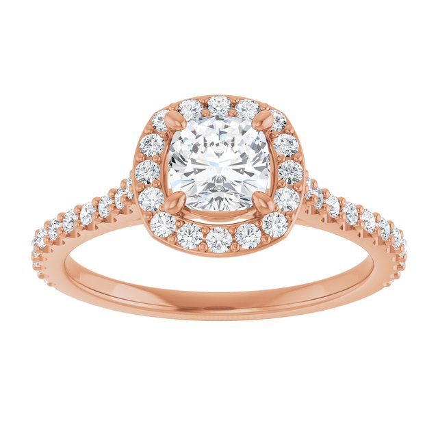 cushion-18K Rose gold