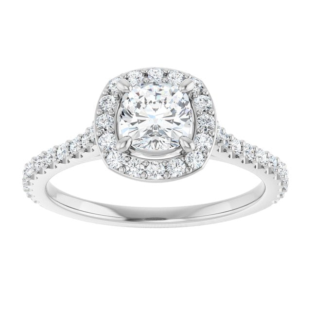 cushion-14K White gold
