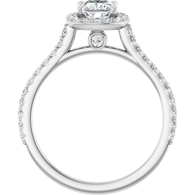 cushion-10K White gold