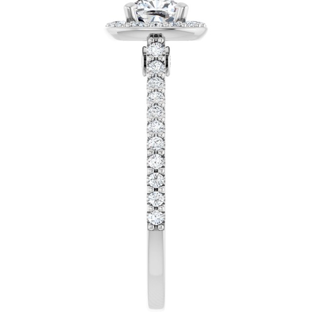 cushion-14K White gold