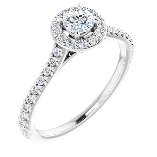 round-14K White gold