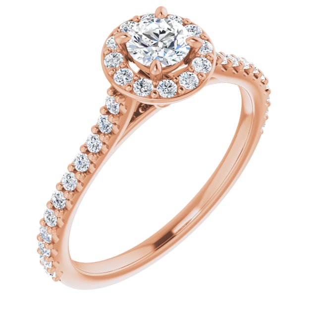 round-14K Rose gold