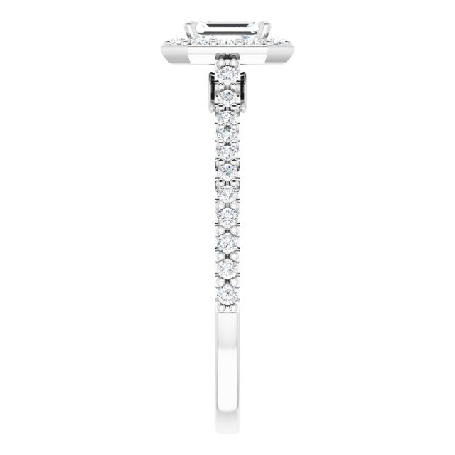 emerald-10K White gold
