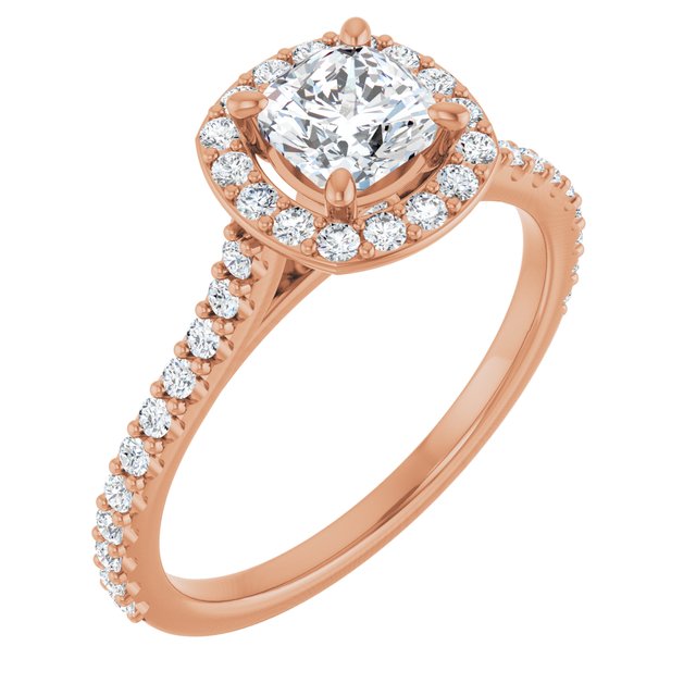 cushion-10K Rose gold