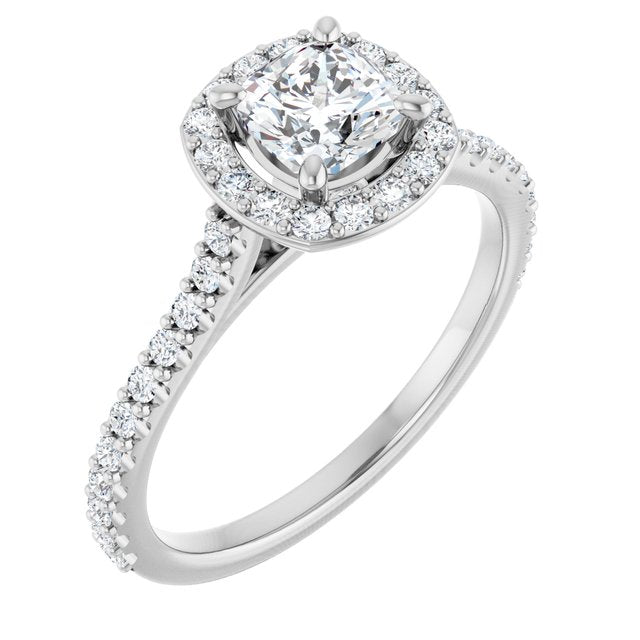 cushion-10K White gold