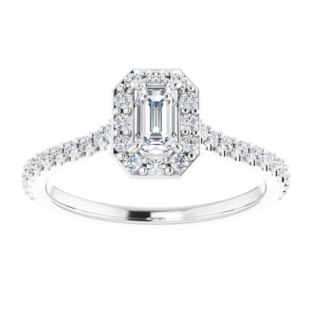 emerald-10K White gold