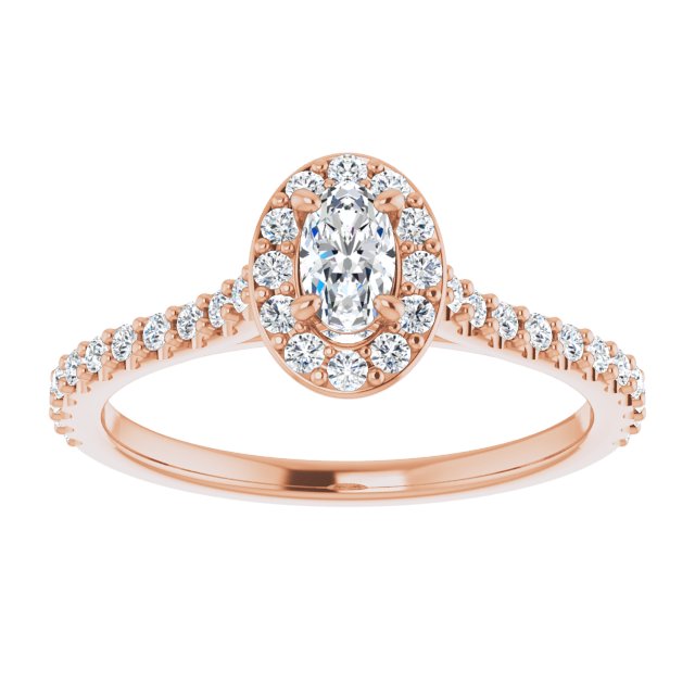 oval-10K Rose gold