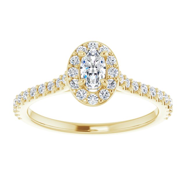 oval-18K Yellow gold