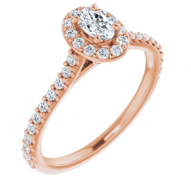 oval-10K Rose gold