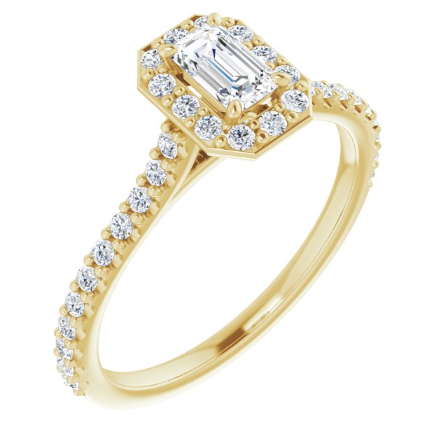emerald-10K Yellow gold