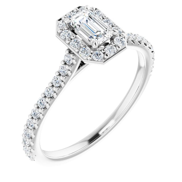 emerald-10K White gold