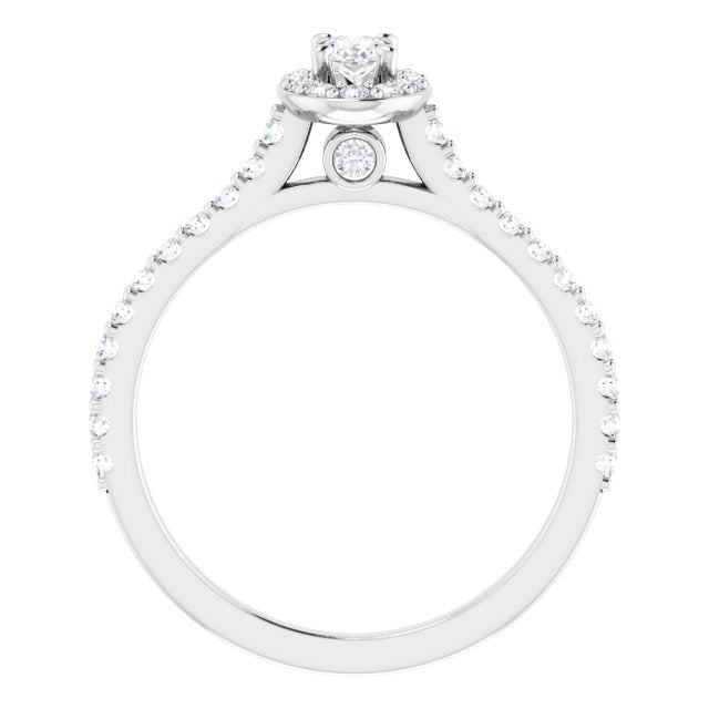 oval-18K White gold