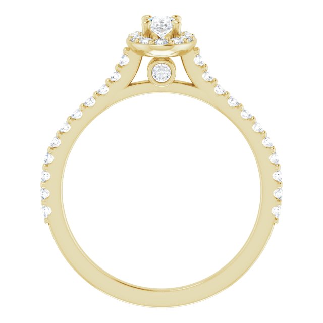 oval-10K Yellow gold